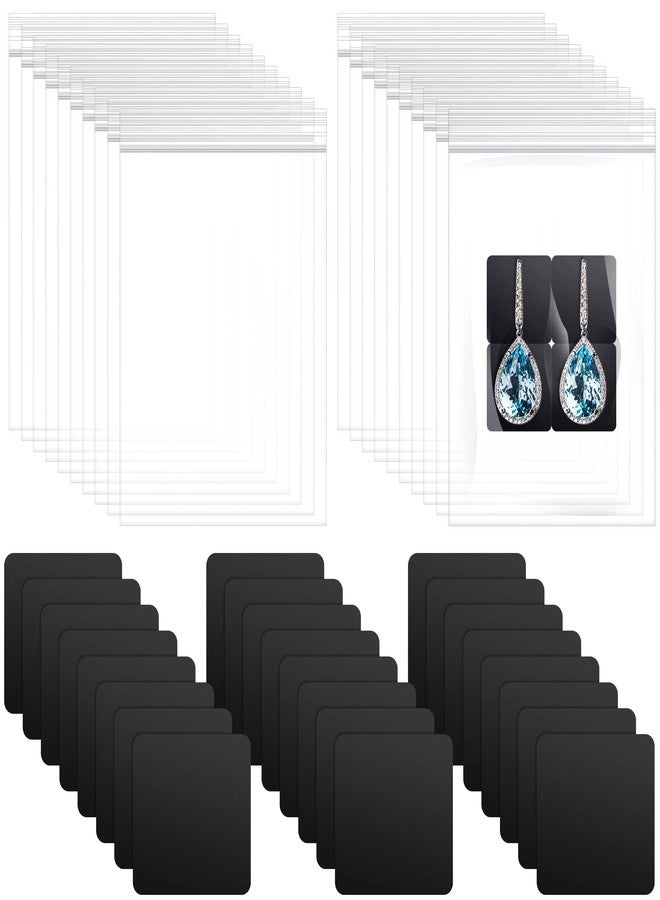 ايرسيدا مجموعة إيرسيدا من 200 قطعة من شرائط منع التشويه مع أكياس بلاستيكية شفافة للمجوهرات، 100 كيس تخزين شفاف مقاس 3.5 × 5 بوصة و100 قطعة من شرائط منع التشويه مقاس 1 بوصة لتغليف خواتم وأقراط المجوهرات - Image 1